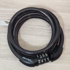 Bicycle Lock - 4 Digit Anti Theft Combination Security Lock - 4' - Black New #2